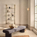 Semicircular Alabaster Wall Lamp by Bling Lighting Studio