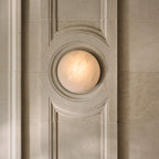 Semicircular Alabaster Wall Lamp by Bling Lighting Studio