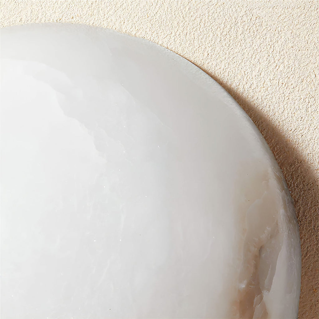 Semicircular Alabaster Wall Lamp by Bling Lighting Studio