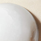 Semicircular Alabaster Wall Lamp by Bling Lighting Studio