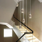 Sensa Crystal Stairwell Lighting for high ceiling staircase and foyer lighting