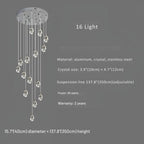 Sensa Crystal Stairwell Lighting for high ceiling staircase and foyer lighting