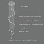 Sensa Crystal Stairwell Lighting for high ceiling staircase and foyer lighting