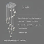 Sensa Crystal Stairwell Lighting for high ceiling staircase and foyer lighting