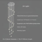Sensa Crystal Stairwell Lighting for high ceiling staircase and foyer lighting