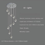 Sensa Crystal Stairwell Lighting for high ceiling staircase and foyer lighting