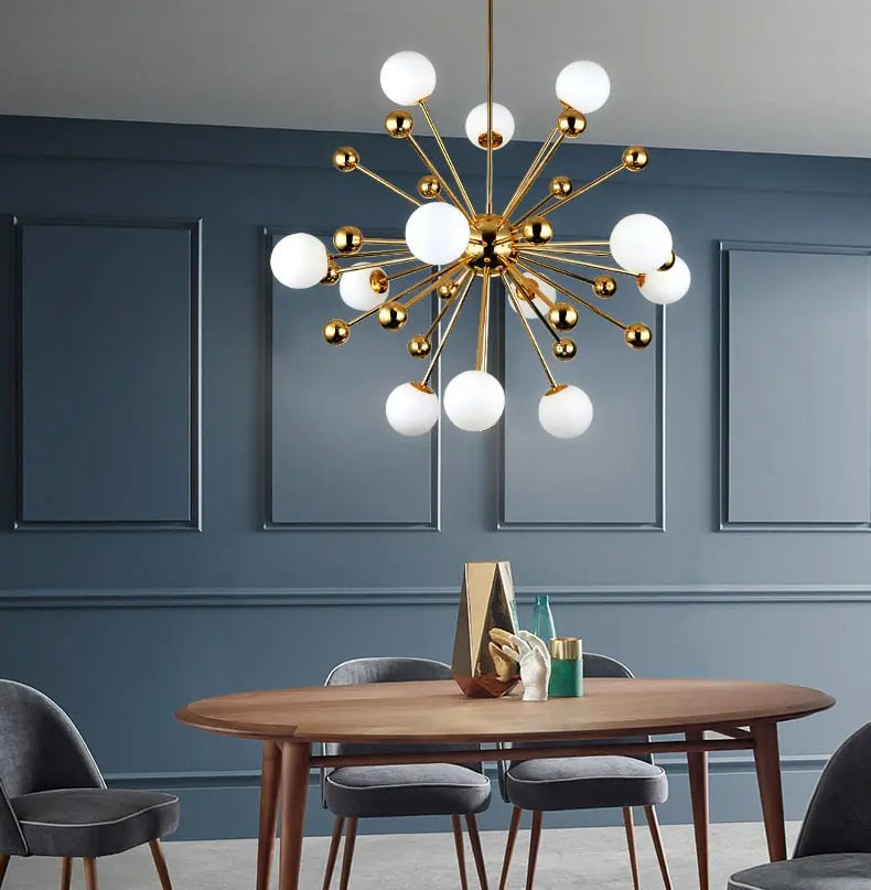 Serenity Gold Brass Sputnik Chandelier - Bling Lighting Studio