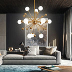 Serenity Gold Brass Sputnik Chandelier - Bling Lighting Studio
