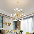 Serenity Gold Brass Sputnik Chandelier - Bling Lighting Studio