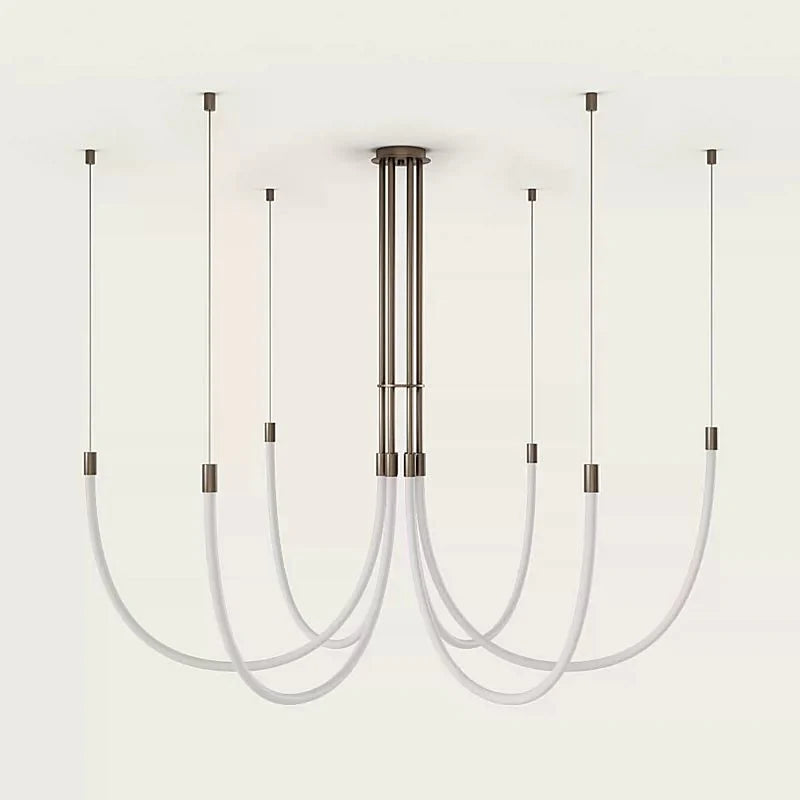 Serpentine Halo Chandelier by Bling Lighting Studio