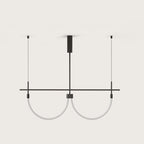 Serpentine Halo Chandelier by Bling Lighting Studio
