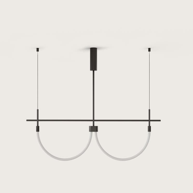 Serpentine Halo Chandelier by Bling Lighting Studio