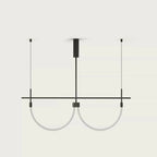 Serpentine Halo Chandelier by Bling Lighting Studio