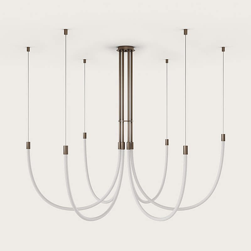 Serpentine Halo Chandelier by Bling Lighting Studio