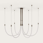 Serpentine Halo Chandelier by Bling Lighting Studio