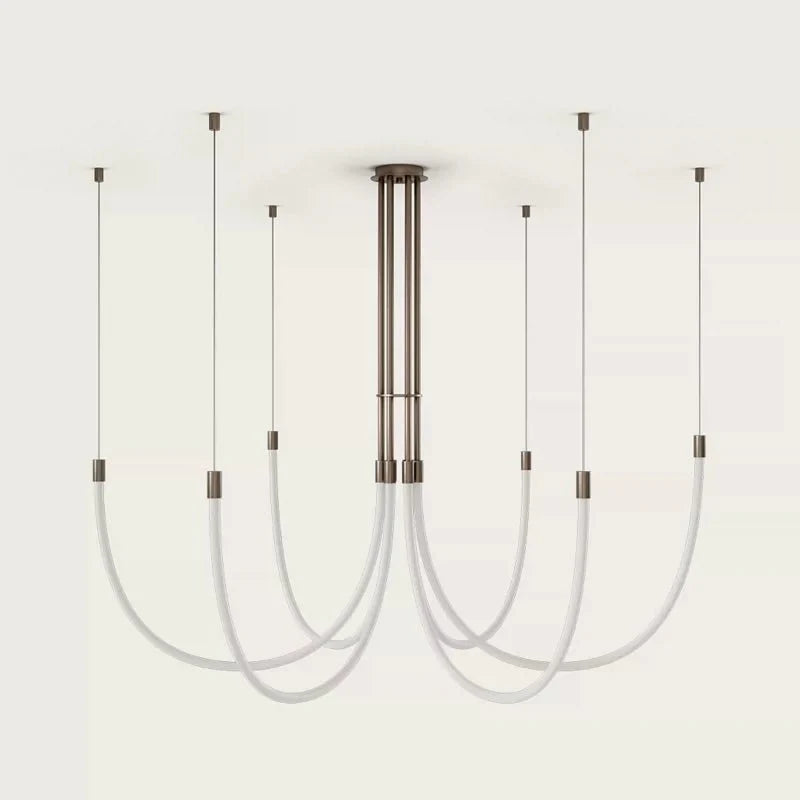 Serpentine Halo Chandelier by Bling Lighting Studio