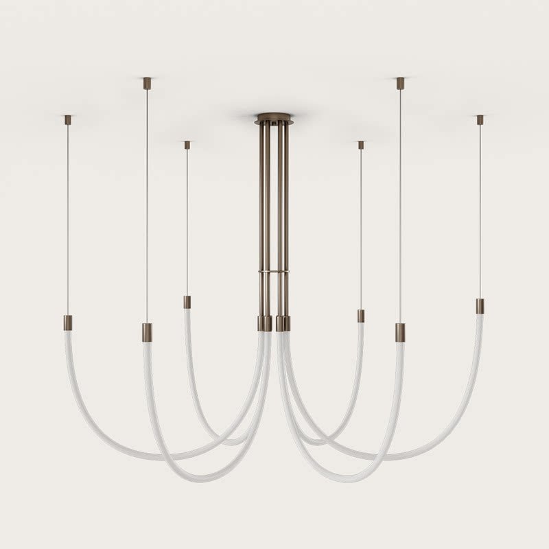 Serpentine Halo Chandelier by Bling Lighting Studio