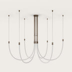 Serpentine Halo Chandelier by Bling Lighting Studio