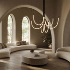 Serpentine Halo Chandelier by Bling Lighting Studio