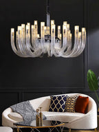 Sesi Mid Century Modern Glass Chandelier - Bling Lighting Studio