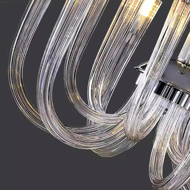 Sesi Mid Century Modern Glass Chandelier - Bling Lighting Studio