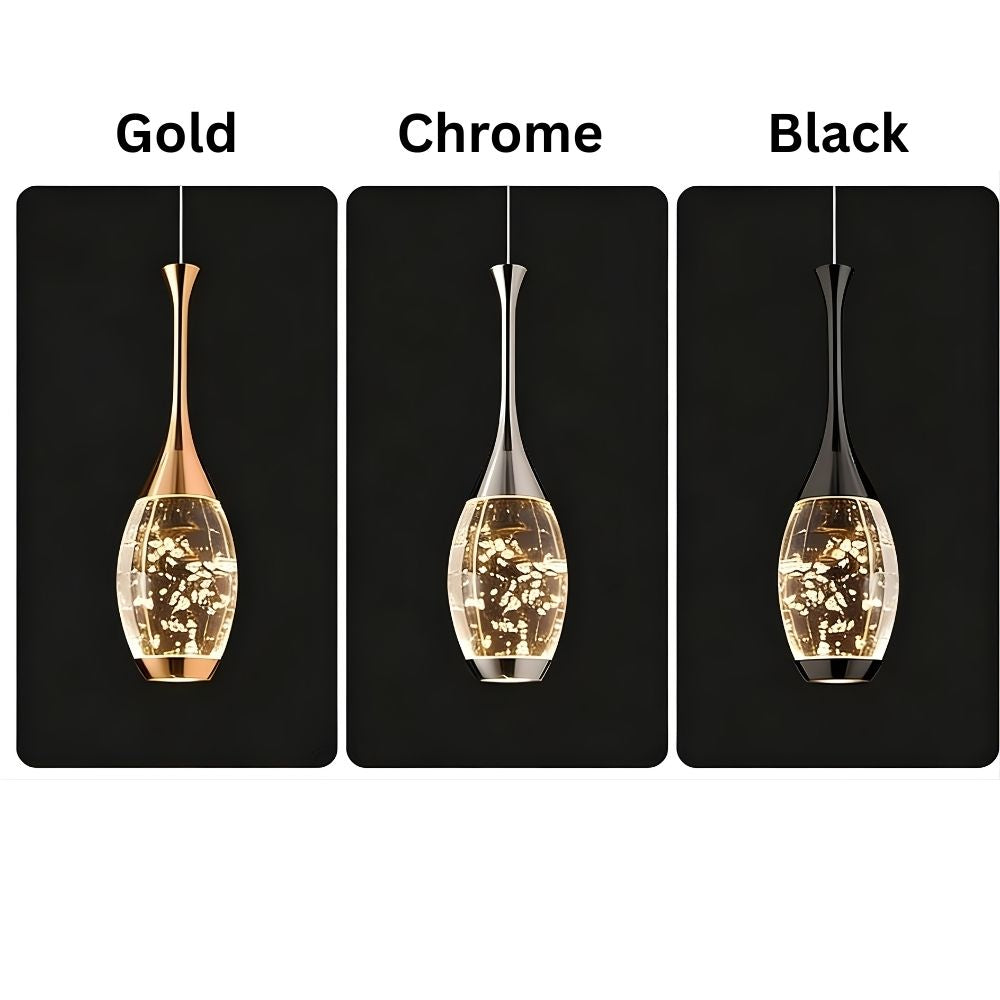 Setya Long Drop Crystal Chandelier for high ceiling staircase and foyer lighting