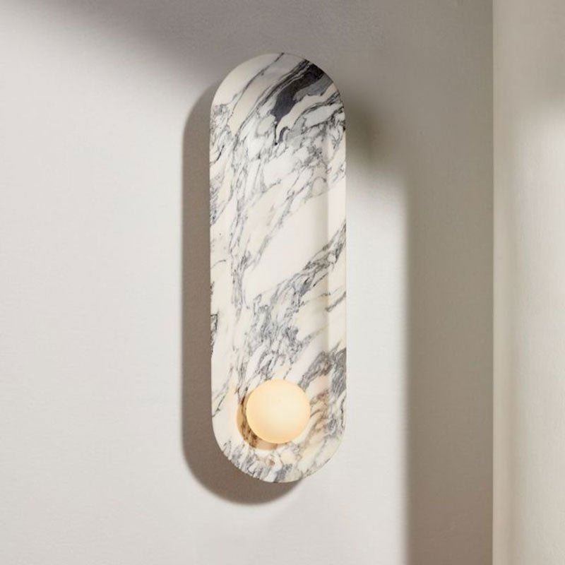 Silvaris Marble Wall Lamp by Bling Lighting Studio
