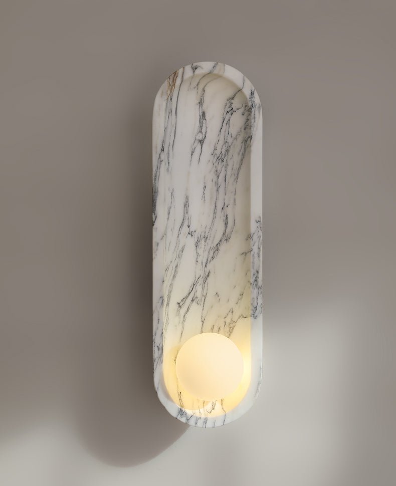 Silvaris Marble Wall Lamp by Bling Lighting Studio