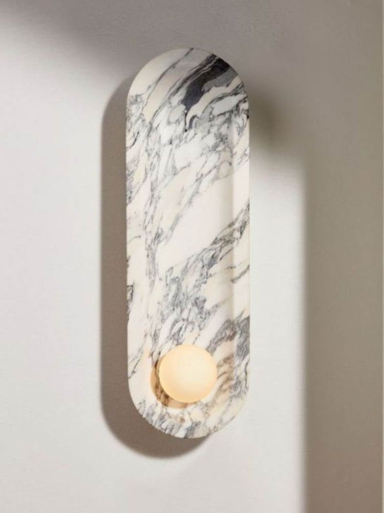Silvaris Marble Wall Lamp by Bling Lighting Studio