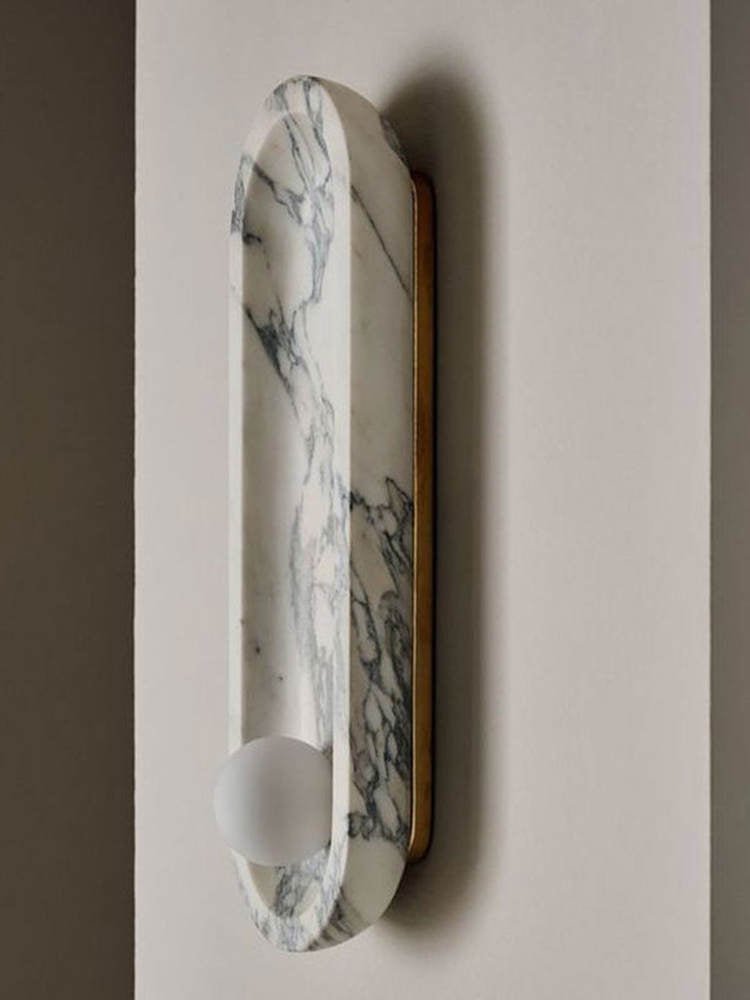 Silvaris Marble Wall Lamp by Bling Lighting Studio
