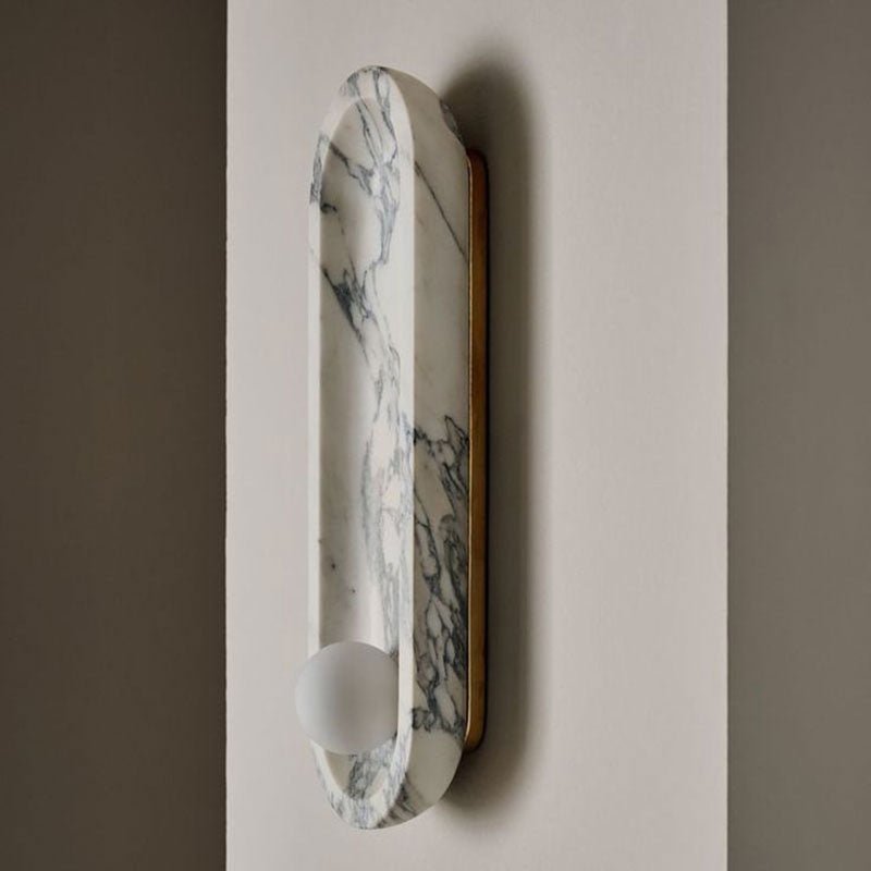 Silvaris Marble Wall Lamp by Bling Lighting Studio