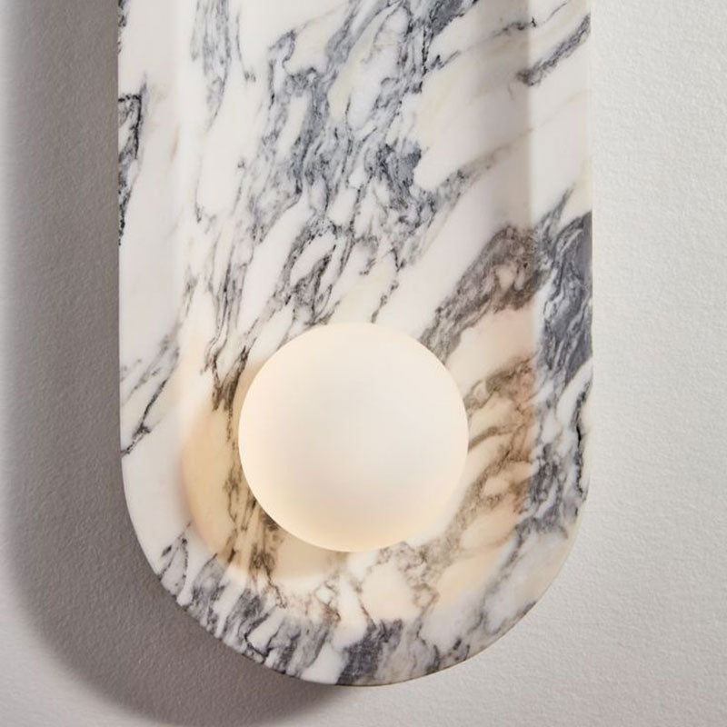 Silvaris Marble Wall Lamp by Bling Lighting Studio