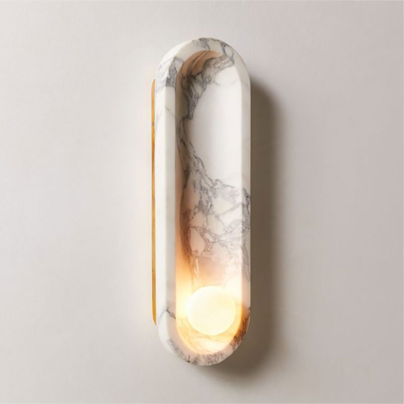 Silvaris Marble Wall Lamp by Bling Lighting Studio