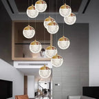 Large Acrylic Chandelier For Foyer for high ceiling staircase and foyer lighting