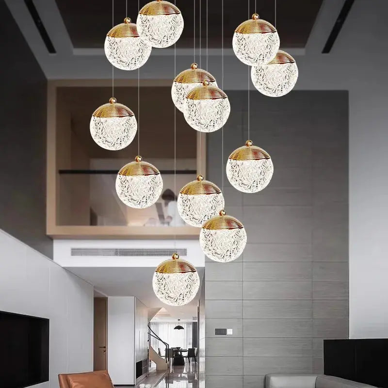Large Acrylic Chandelier For Foyer for high ceiling staircase and foyer lighting