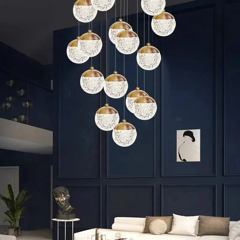 Large Acrylic Chandelier For Foyer for high ceiling staircase and foyer lighting