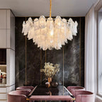Sina 4 Tier Glass Pendant Chandelier - Bling Lighting Studio