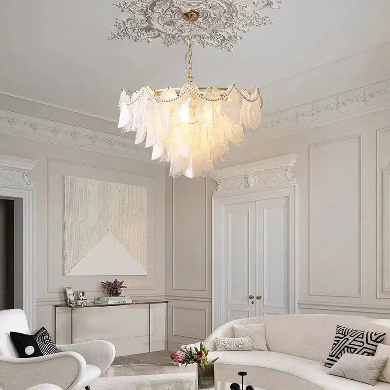Sina 4 Tier Glass Pendant Chandelier - Bling Lighting Studio