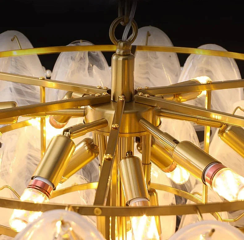 Sina 4 Tier Glass Pendant Chandelier - Bling Lighting Studio