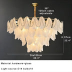 Sina 4 Tier Glass Pendant Chandelier - Bling Lighting Studio