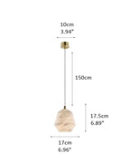 Alabaster Ceiling Pendant Lamp in black metal plate for dining room, living room, bedroom