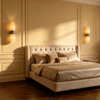 Slim Alabaster Vertical Tube Wall Sconce by Bling Lighting Studio