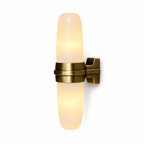 Slim Alabaster Vertical Tube Wall Sconce by Bling Lighting Studio