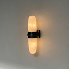 Slim Alabaster Vertical Tube Wall Sconce by Bling Lighting Studio