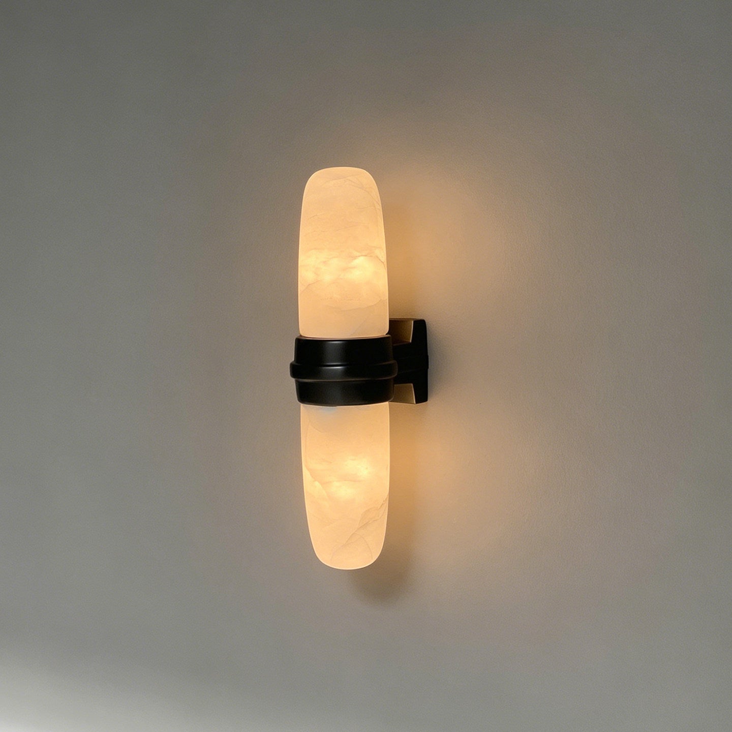 Slim Alabaster Vertical Tube Wall Sconce by Bling Lighting Studio