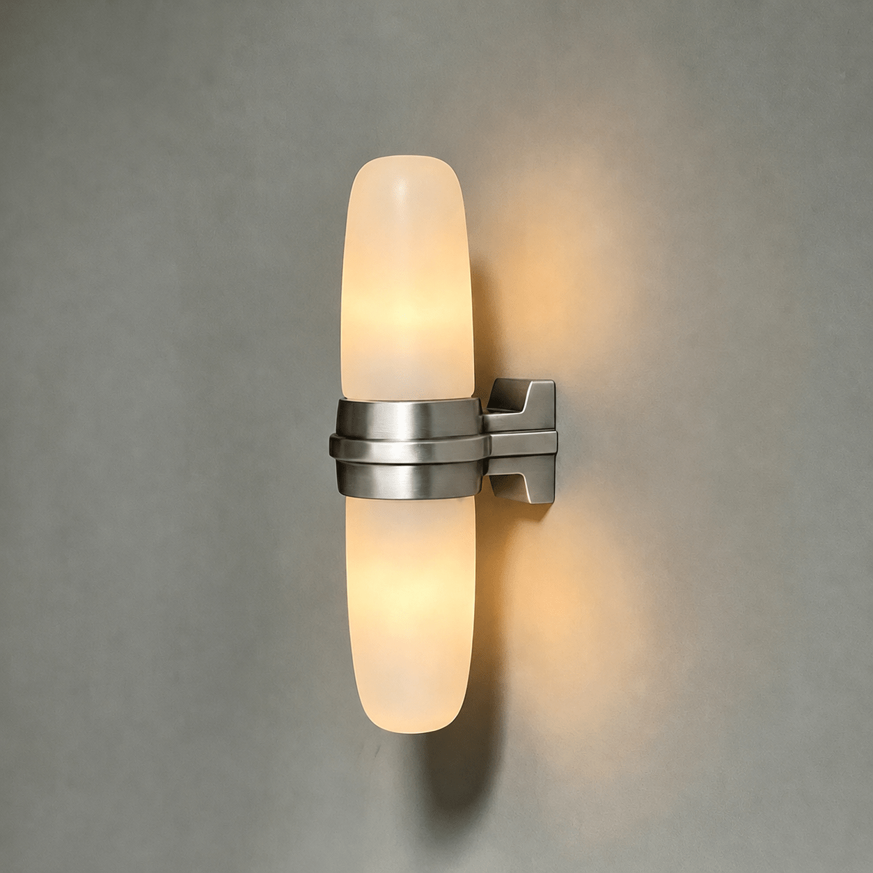 Slim Alabaster Vertical Tube Wall Sconce by Bling Lighting Studio