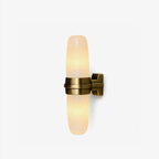 Slim Alabaster Vertical Tube Wall Sconce by Bling Lighting Studio