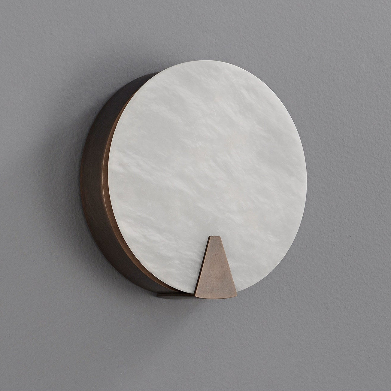Solaris Halo Alabaster Wall Light by Bling Lighting Studio