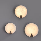 Solaris Halo Alabaster Wall Light by Bling Lighting Studio