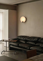 Solaris Halo Alabaster Wall Light by Bling Lighting Studio